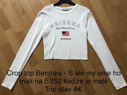 Top (tričko crop top), bershka,s