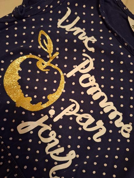 Šaty s jablčkom 122/128, h&m,122