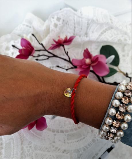 Náramok so swarovski srdiečkom, 