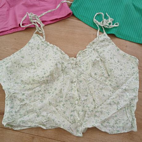 3x crop top na leto, bershka,m