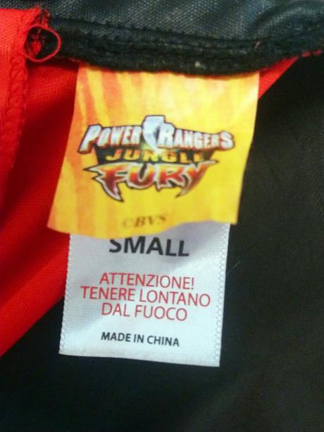 2 dielny kostým red power ranger, rubies, 104-110,