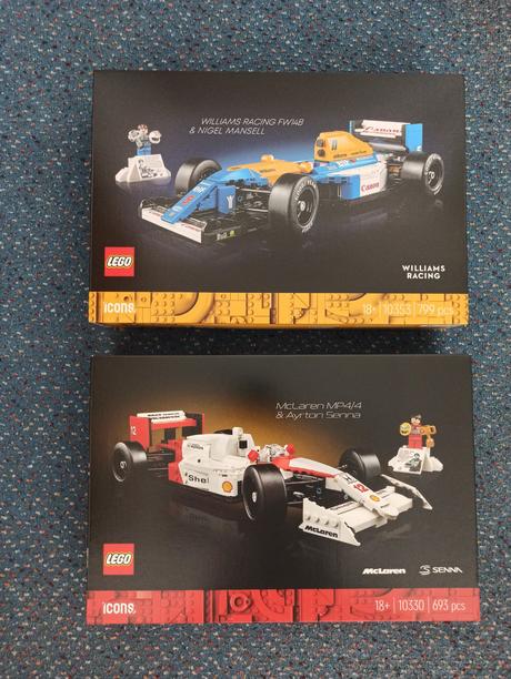 Lego 10330 ayrton senna 10353 nigel mansell, 