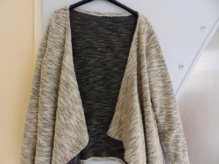 Melírovaný buklé svetrík, l