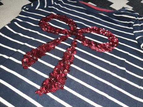 Nádherné pásikové tričko next s mašľou 6-8r., next,128