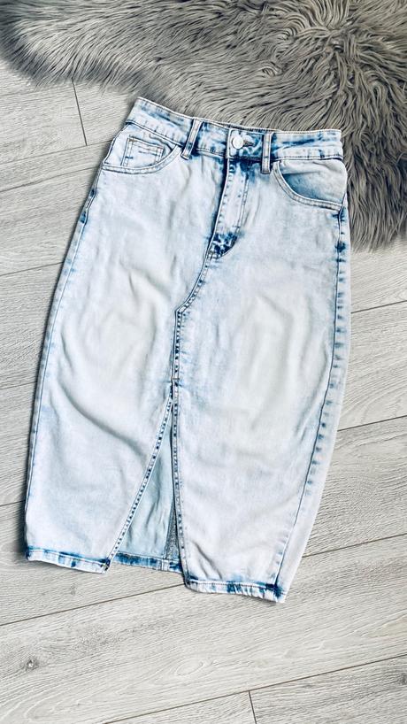 Midi riflová sukňa, xs