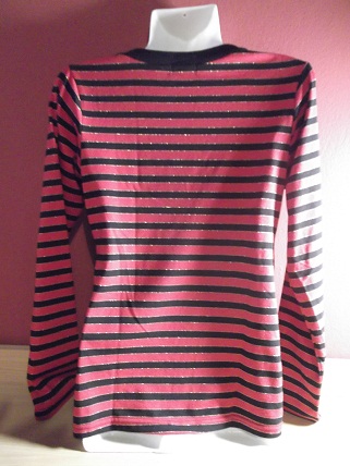 Červeno-čierny top s čipkou + 1 grátis, m