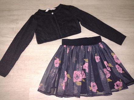 Svetrík + sukňa tyl, h&m,116