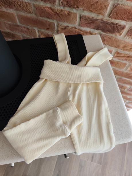 Legíny na traky handmade vanilkové, 92