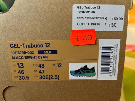 Nové tenisky asics gel trabuco 12, vel.48, asics,48