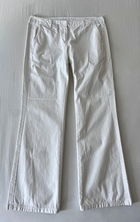 Biele nohavice-rifle vel.m, benetton,m