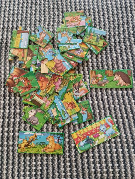 Puzzle mamičky a ich bábätká,