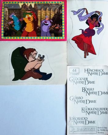 Nálepky - panini - quasimodo z notre dame,