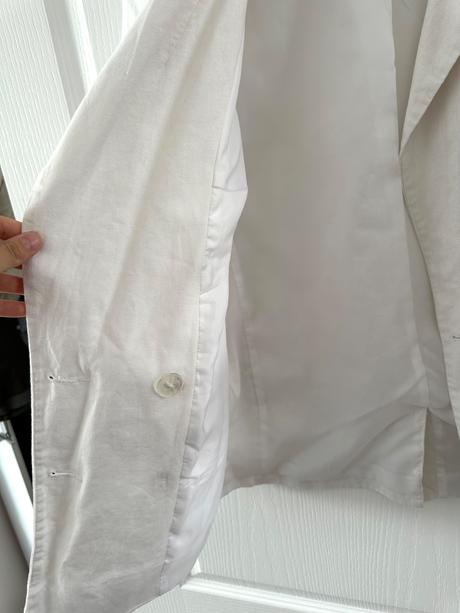 Biele ľanové sako, m