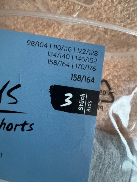 13 ks dievcenske boxerky tchibo z biobavlny, tchibo,158 / 164