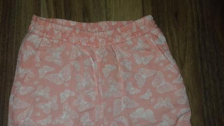 Nohavice s motýlikmi, h&m,92