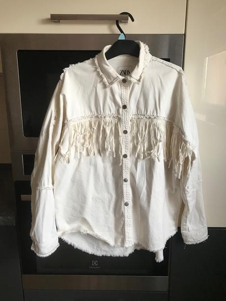 Zara béžová rifľová košeľa oversize, zara,xs