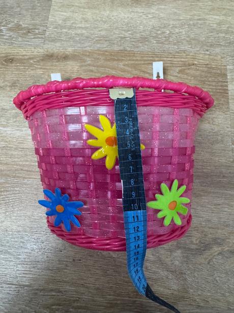 Kvietkovaný košík na bicykel, odrážadlo,