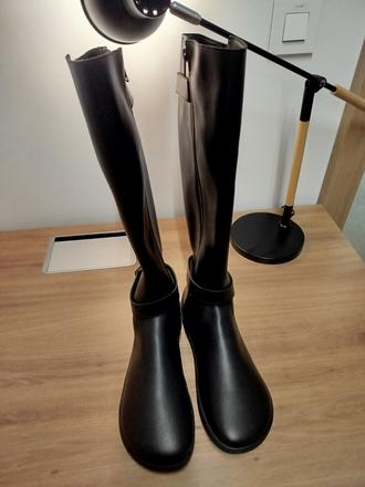 Shapen barefoot vysoké čižmy glam black vegan, 43