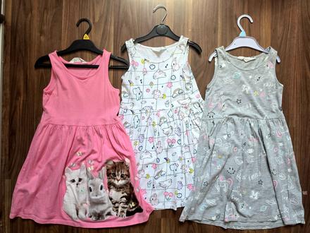 3x šaty, h&m,128