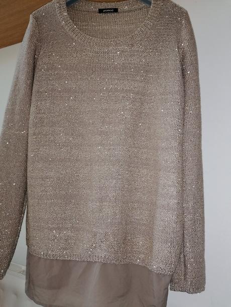 Svetrík so zlatými flitrami, promod,l