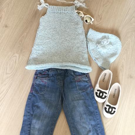 Súprava top a klobúk vel 3-5 rokov, 104