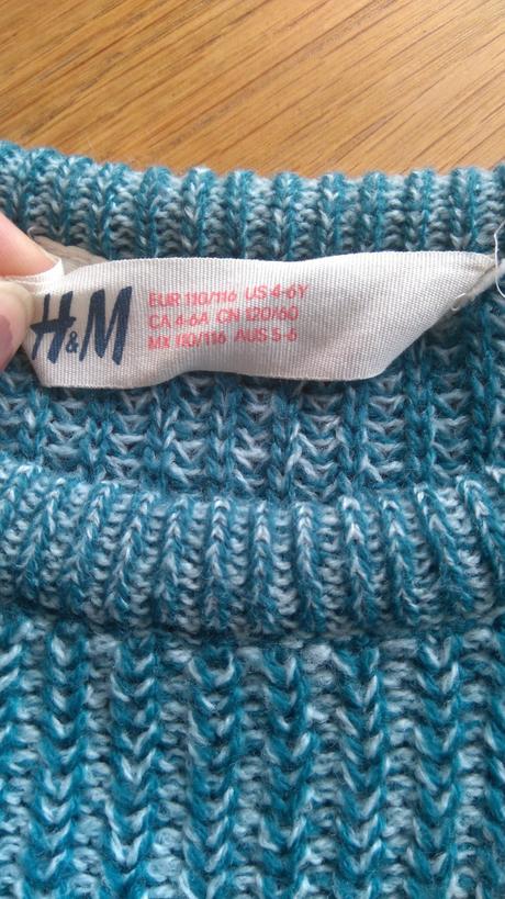 Dvojfarebný svetrík, h&m,110