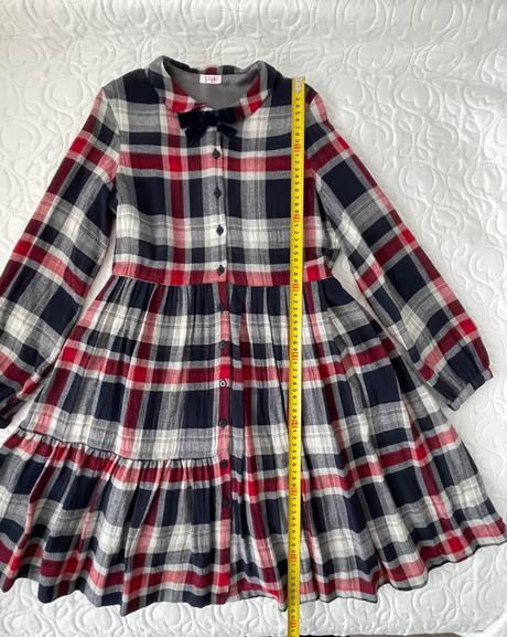 Il gufo - šaty kárované, 140