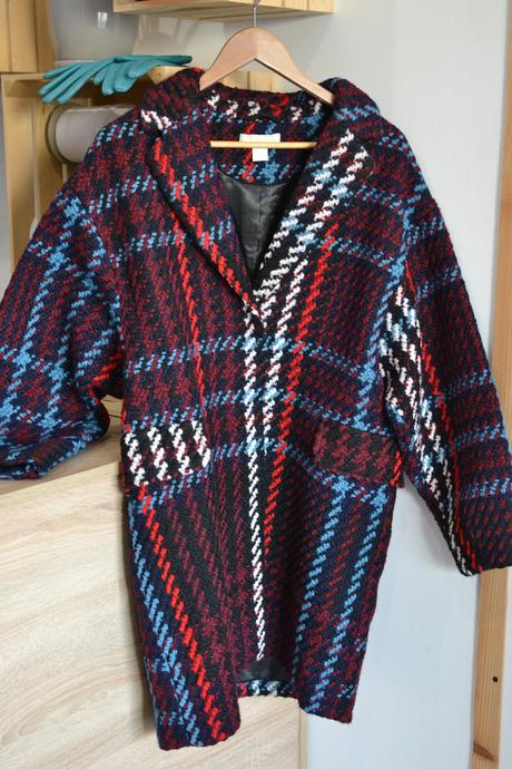 Farebný kabát m, h&m,m