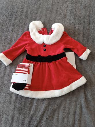 Vianočné/ mikulášske šaty, 68