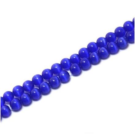 Korálka mačacie oko 10 mm - tmavo modrá, 