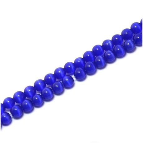 Korálka mačacie oko 10 mm - tmavo modrá, 
