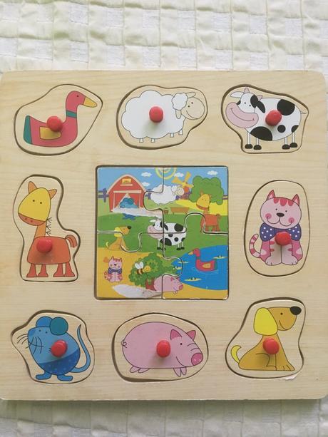 Drevene puzzle vkladacka,