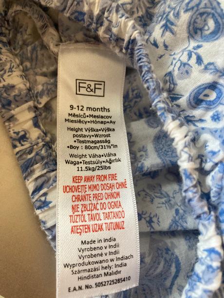 Ľahké šaty s nohavičkami, f&f,80