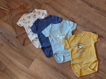 Psikove body 4+1ks, fox & bunny,62