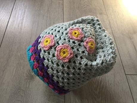 Hackovana dievcenska ciapka 5-6rokov, 116