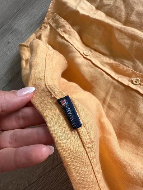 Ľanová horčicová košela xl, xl