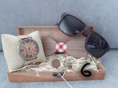 Drevený set pre pánov vhodný na plesy či svadby,