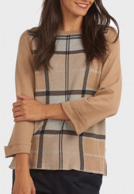 Barbour tartan original luxusny svetrik s-l, m