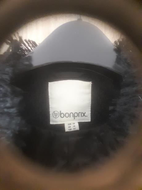Sako - typ chanel, bouclé tvíd,farba carbon black, bonprix,40