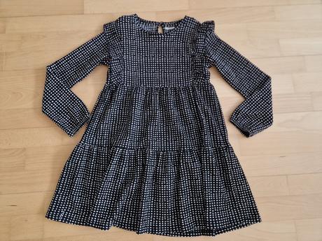 Saty čierno biele f&f 8-9r 122/ 128, 134, f&f,128