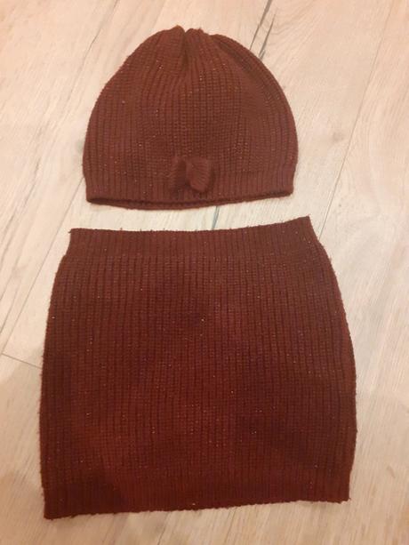 Pleteny set čiapka + nakrčnik 110-128, h&m,122