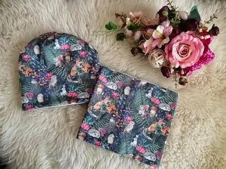 Jesenny set - ciapka a nakrcnik /tunel, 