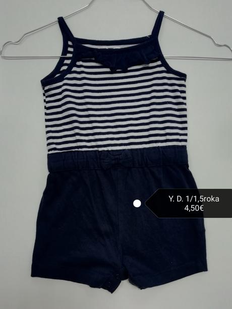 Kraťasový bavlnený overal, young dimension,86