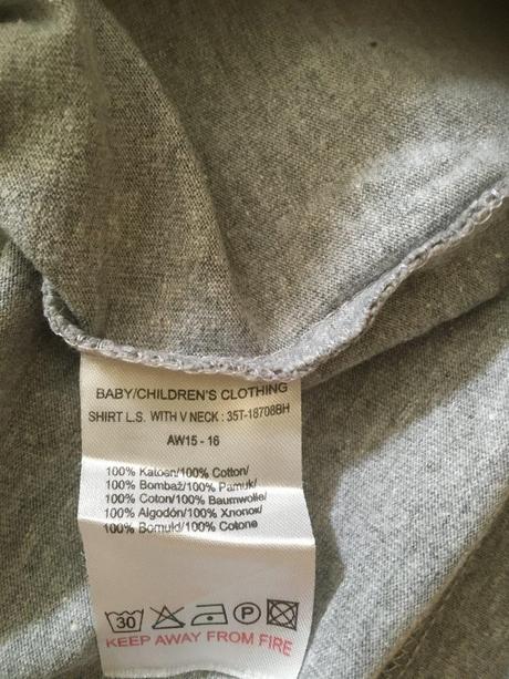 Sivé dlhšie tričko, 116