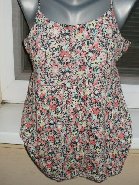 Kvetinkový top, clockhouse,xl