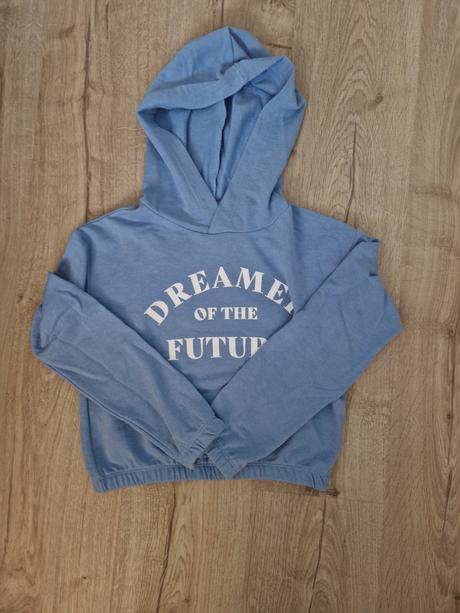 Mikina hm tenšia bledomodrá, h&m,134