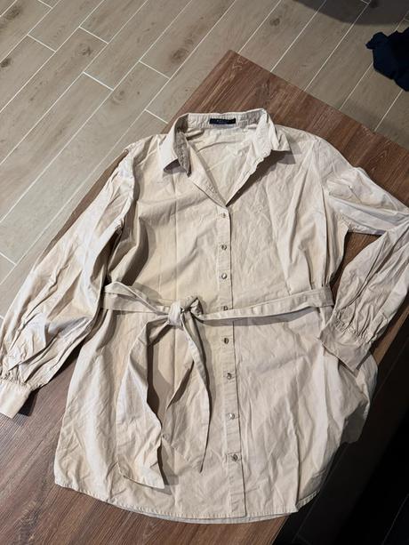 Mohito krásna svetlohnedá košeľa s opaskom, mohito,l