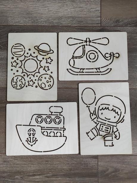 Drevene sablony na kreslenie, 