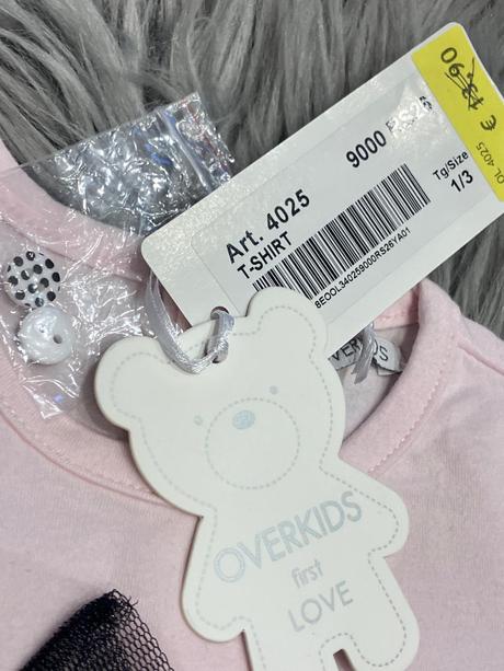 Dievčenské tričko s mašličkou overkids (56), 56 / 62