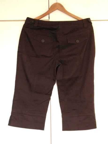 Hnedé trojštvrťové nohavice, camaieu,40